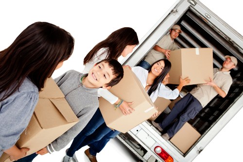 Removals van ready for a local move in Borough