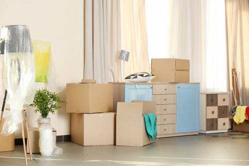 Moving team handling a residential removal in Borough