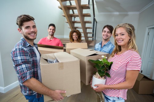 Moving team preparing a Borough home relocation