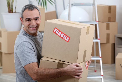 Van loaded with boxes and furniture for Borough relocation service