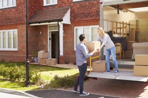 Removal team helping with a home move in Borough