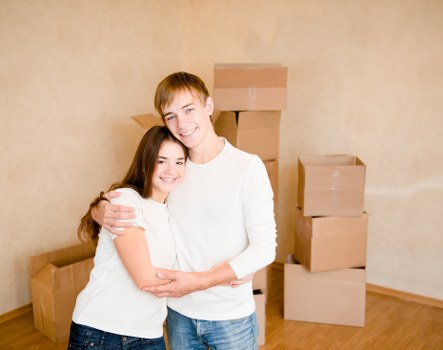 House movers working in Borough near central London streets