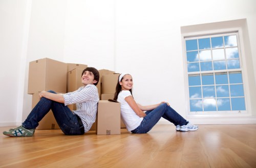 Borough man and van removal team assisting with home or office move