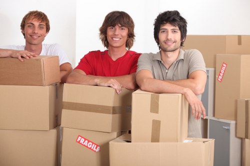 Careful furniture pick-up in a busy Borough area